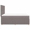 vidaXL Boxspringbett mit Matratze Taupe 160x200 cm Stoff