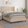 vidaXL Boxspringbett Matratze Cappuccino-Braun 140x200cm Kunstleder