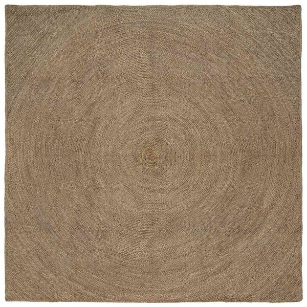 vidaXL Bereichsteppiche Quadratisch Grau 200 x 200 cm Jute