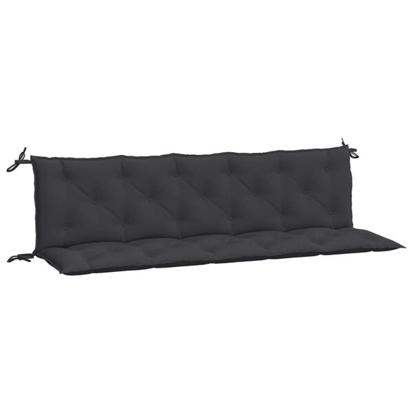 vidaXL Gartenbank-Auflagen 2 Stk. Schwarz 180x50x7 cm Oxford-Gewebe