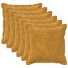 vidaXL Kissenbezug 6 stk. HOUTEN Gelb 50 x 50 cm Mikrofaser Fleece