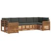 vidaXL Outdoor-Sofagarnitur 7 Stk. Natur und Anthrazit