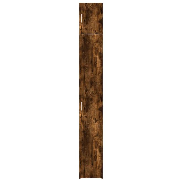 vidaXL Hochschrank Schmal R&auml;uchereiche 30x42,5x225 cm Holzwerkstoff