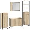 vidaXL Badezimmerm&ouml;bel-Set 4 stk. Sonoma-Eiche Holzwerkstoff
