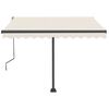 vidaXL Standmarkise Manuell Einziehbar 350x250 cm Creme