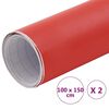 vidaXL Autofolien 2 Stk. Matt-Rot 100x150 cm