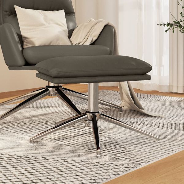 vidaXL Fu&szlig;hocker Grau 45x29,5x35 cm Kunstleder