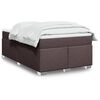 vidaXL Boxspringbett mit Matratze Dunkelbraun 120x190 cm Stoff