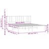 vidaXL Bettgestell mit Kopfteil Metall Wei&szlig; 180x200 cm