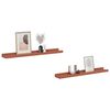 vidaXL Wandregal mit Regal 2 pcs Rot 60 x 9 x 3 cm Holzwerkstoff