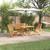 vidaXL Garten Essgruppe 5 pcs Braun Akazie Massivholz
