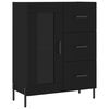 vidaXL Highboard Schwarz 69,5x34x180 cm Holzwerkstoff