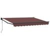vidaXL Ausziehbare Markise Braun 3,5 x 2 m Polyester und Metall