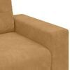 vidaXL Sofa 3 pcs Braun Leinenmischgewebe