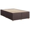 vidaXL Boxspringbett mit Matratze Dunkelbraun 120x190 cm Stoff