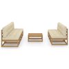 vidaXL 8-tlg. Garten-Lounge-Set mit Kissen Kiefer Massivholz
