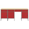 vidaXL Werkbank 4 pcs Rot 200 x 55 x 85 cm Holzwerkstoff und Stahl