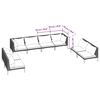 vidaXL 8-tlg. Garten-Lounge-Set mit Kissen Poly Rattan Dunkelgrau