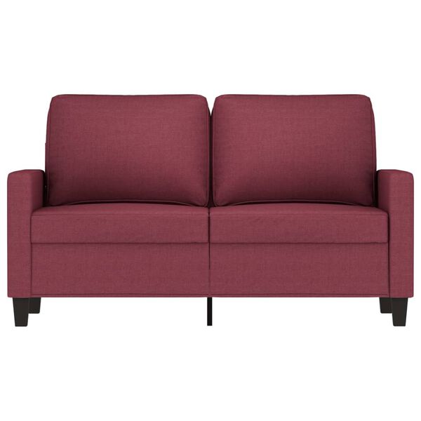 vidaXL 2-Sitzer-Sofa Weinrot 120 cm Stoff