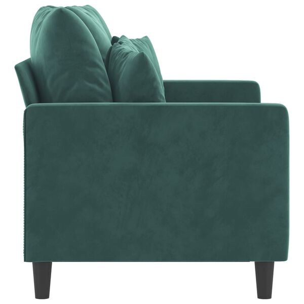 vidaXL 2-Sitzer-Sofa Dunkelgrün 120 cm Samt