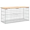 vidaXL Gartenbank aus Gabionen 83x31,5x42 cm Massivholz Kiefer
