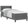 vidaXL Boxspringbett mit Matratze Dunkelgrau 200 x 80 cm Polyester