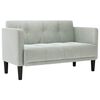 vidaXL Zweisitzer-Sofa Hellgrau 111 cm Samt