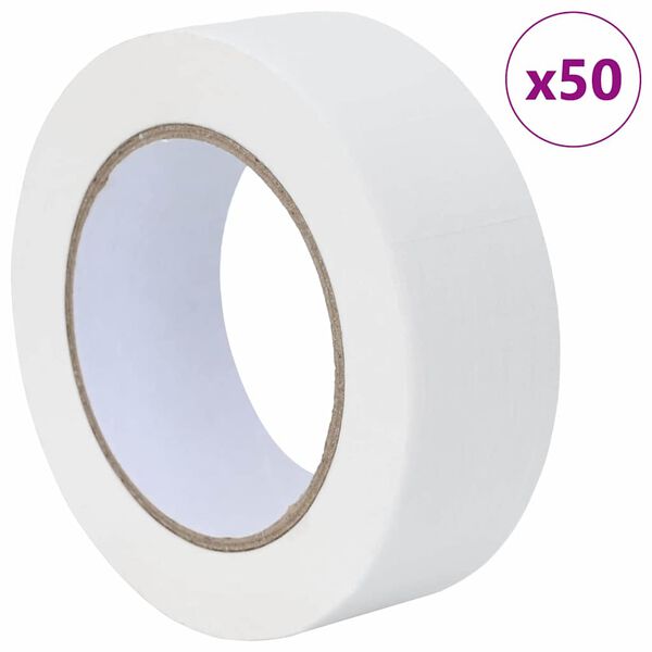vidaXL Malerklebeb&auml;nder 50 pcs Wei&szlig; 38mm x 50m Papier