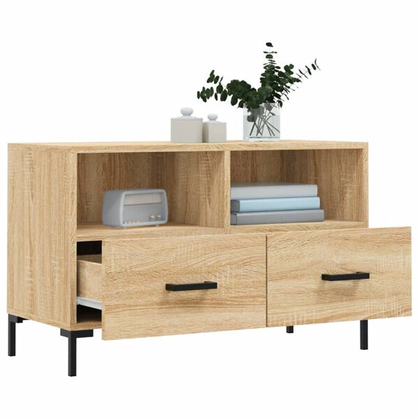 vidaXL TV-Schrank Sonoma-Eiche 80x36x50 cm Holzwerkstoff