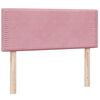 vidaXL Boxspringbett mit Matratze Rosa 90x220 cm Samt