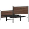 vidaXL Metallbett ohne Matratze Braun Eichen-Optik 75x190 cm