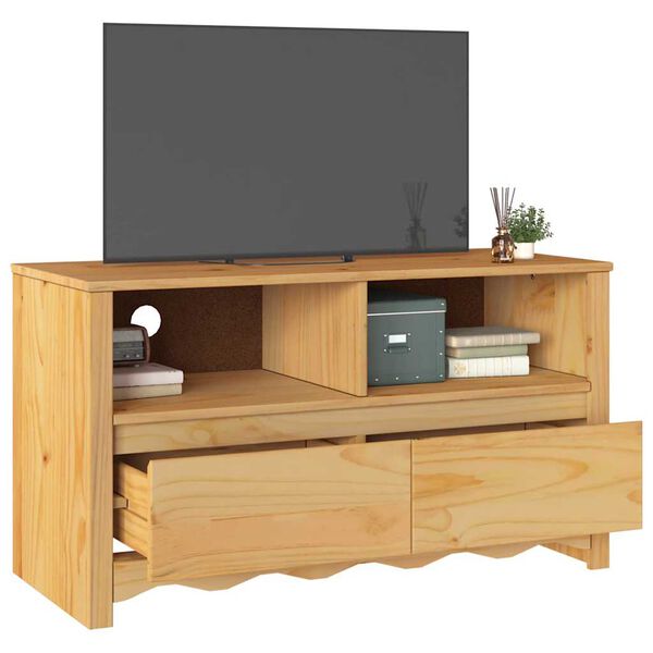 vidaXL TV-Schrank Drammen Eiche 99 x 43 x 55 cm Massivholz Kiefer