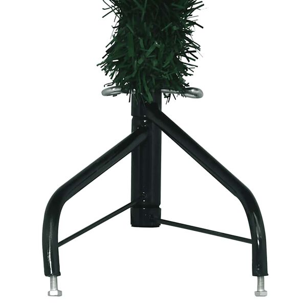 vidaXL K&uuml;nstlicher Eck-Weihnachtsbaum Gr&uuml;n 210 cm PVC