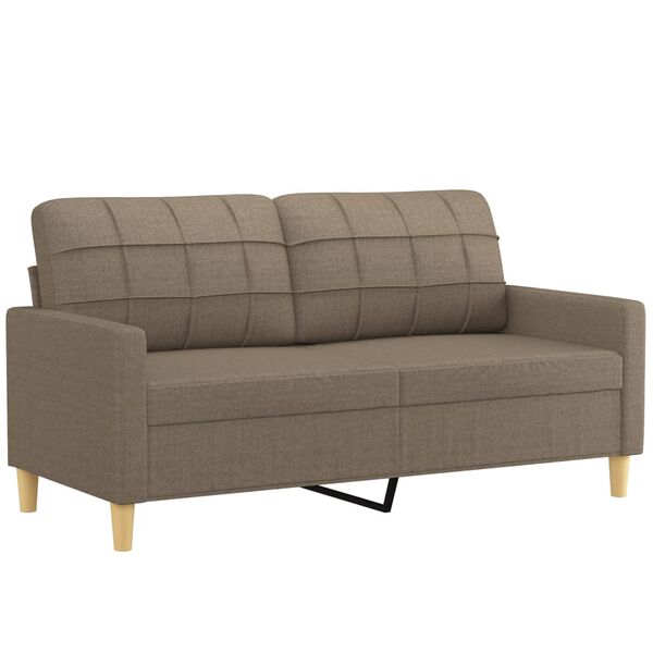 vidaXL 2-Sitzer-Sofa Taupe 140 cm Stoff