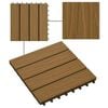 vidaXL Terrassenfliese 3D-Design 11 pcs Teak 30 x 30 cm WPC
