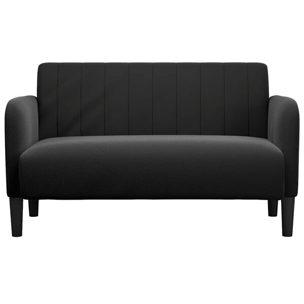 vidaXL Zweisitzer-Sofa Schwarz 109 cm Samt