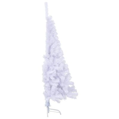 vidaXL Künstlicher Halb-Weihnachtsbaum mit Ständer Weiß 120 cm PVC