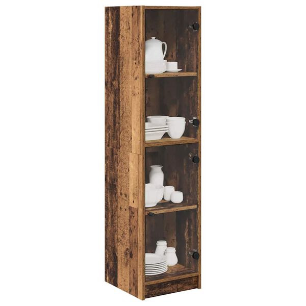 vidaXL Highboard Altholz 35 x 37 x 142 cm Holzwerkstoff