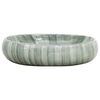 vidaXL Aufsatzwaschbecken Gr&uuml;n Oval 59x40x15 cm Keramik