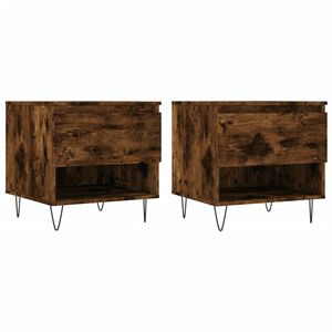 vidaXL Couchtische 2 Stk. R&auml;uchereiche 50x46x50 cm Holzwerkstoff
