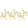 vidaXL Weihnachtsrentier 6 stk. 180 LEDs Warmes Wei&szlig;
