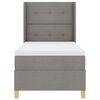vidaXL Boxspringbett mit Matratze mit Kopfteil Taupe 90 x 190 cm Stoff