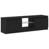 vidaXL TV-Schrank mit LED-Leuchten Schwarz Eichen-Optik 120x30x36 cm
