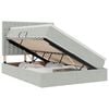 vidaXL LED-Speicherbett mit Matratze Hellgrau 140 x 190 cm Samt