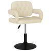 vidaXL Esszimmerst&uuml;hle 2 Stk. Drehbar Creme Stoff