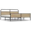 vidaXL Metallbett ohne Matratze R&auml;uchereiche 183x213 cm