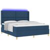 vidaXL Boxspringbett mit Matratze Blau 180 x 200 cm Stoff