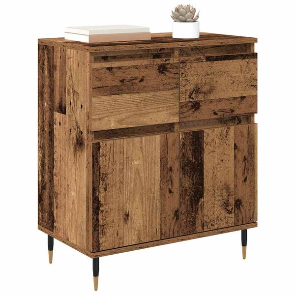 vidaXL Sideboard Altholz 60 x 35 x 70 cm Verbundholz und Eisen