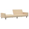 vidaXL Schlafsofa 2-Sitzer Creme Samt