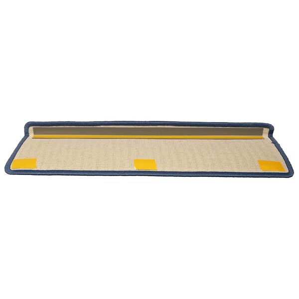 vidaXL Stufenmatten 15 Stk. 65 x 21 x 4 cm Hellgrau und Blau Rechteckiger Rand